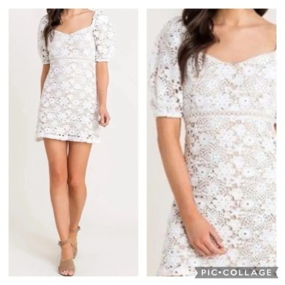 Lush Clothing Lush Puff Sleeve Crochet Lace Mini Dress
White Size M - Picture 3 of 14